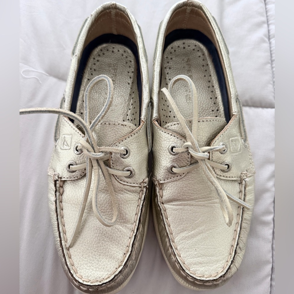 Sperry’s Metallic Top-Sider Authentic Original™ 2 Eye Boat Shoe